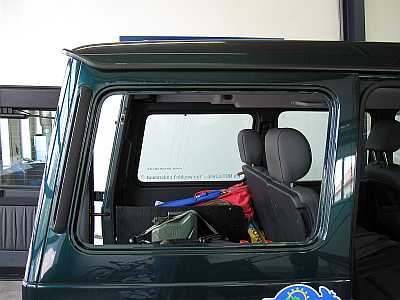 Gep&auml;ckraumscheibe ausgebaut